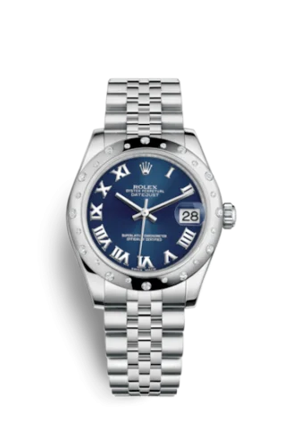 Rolex - 178344-0035 Datejust 31 Stainless Steel Domed Diamond / Jubilee / Blue - Roman