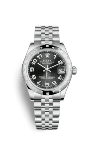Rolex - 178344-0041 Datejust 31 Stainless Steel Domed Diamond / Jubilee / Black - Arabic
