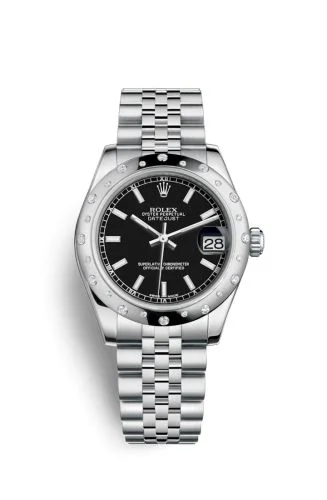 Rolex - 178344-0044 Datejust 31 Stainless Steel Domed Diamond / Jubilee / Black