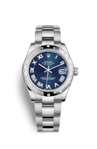 Rolex - 178344-0053 Datejust 31 Stainless Steel Domed Diamond / Oyster / Blue - Roman