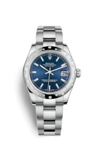Rolex - 178344-0054 Datejust 31 Stainless Steel Domed Diamond / Oyster / Blue