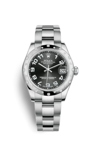 Rolex - 178344-0058 Datejust 31 Stainless Steel Domed Diamond / Oyster / Black - Arabic