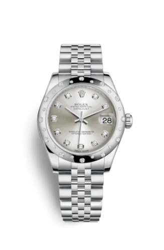 Rolex - 178344-0060 Datejust 31 Stainless Steel Domed Diamond / Jubilee / Silver - Diamond
