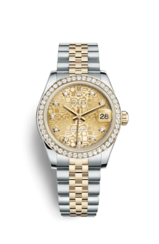 Rolex - 178383-0002 Datejust 31 Rolesor Yellow Diamond / Jubilee / Champagne Computer