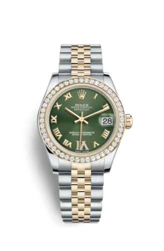 Rolex - 178383-0005 Datejust 31 Rolesor Yellow Diamond / Jubilee / Green Roman