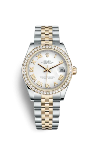 Rolex - 178383-0012 Datejust 31 Rolesor Yellow Diamond / Jubilee / White Roman