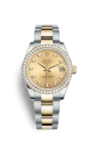 Rolex - 178383-0013 Datejust 31 Rolesor Yellow Diamond / Oyster / Champagne Diamond