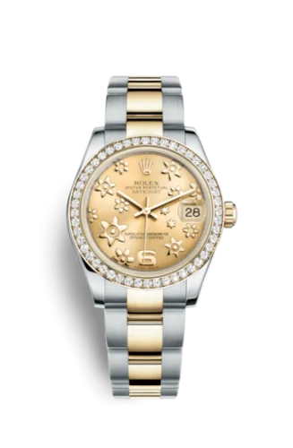 Rolex - 178383-0018 Datejust 31 Rolesor Yellow Diamond / Oyster / Champagne Floral