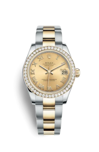 Rolex - 178383-0023 Datejust 31 Rolesor Yellow Diamond / Oyster / Champagne Roman