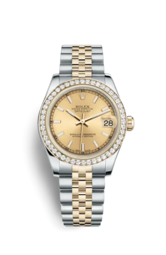 Rolex - 178383-0027 Datejust 31 Rolesor Yellow Diamond / Jubilee / Champagne