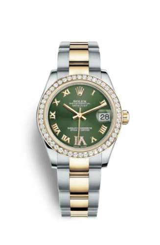 Rolex - 178383-0043 Datejust 31 Rolesor Yellow Diamond / Oyster / Green Roman