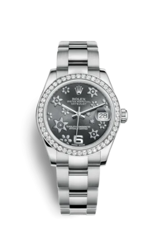 Rolex - 178384-0025 Datejust 31 Stainless Steel Diamond / Oyster / Dark Rhodium Floral