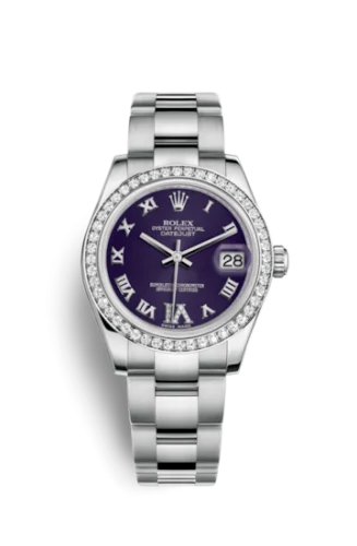 Rolex - 178384-0027. Datejust 31 Stainless Steel Diamond / Oyster / Purple - Roman