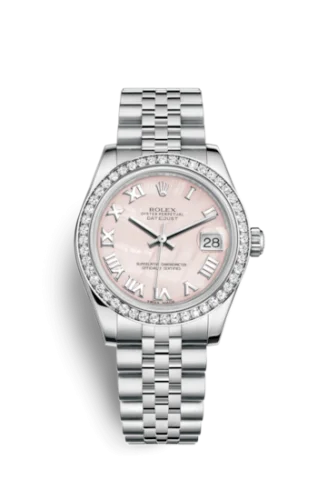 Rolex - 178384-0028 Datejust 31 Stainless Steel Diamond / Jubilee / Pink MOP - Roman