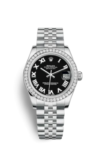 Rolex - 178384-0039 Datejust 31 Stainless Steel Diamond / Jubilee / Black - Roman