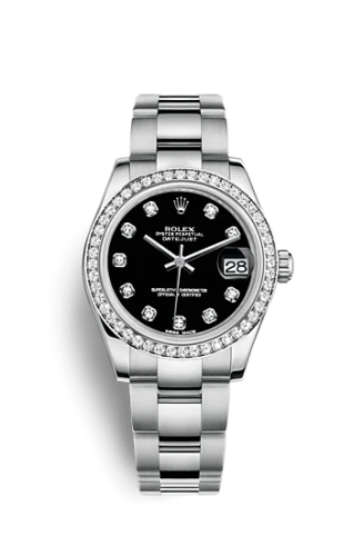 Rolex - 178384-0042 Datejust 31 Stainless Steel Diamond / Oyster / Black - Diamond