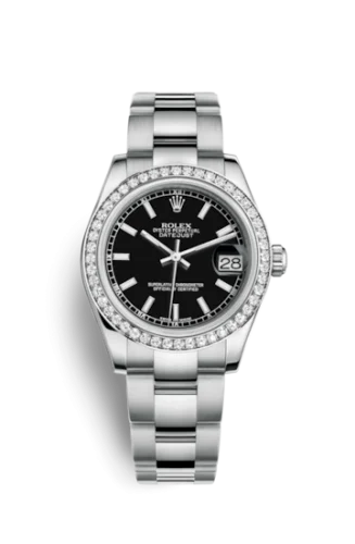 Rolex - 178384-0054 Datejust 31 Stainless Steel Diamond / Oyster / Black