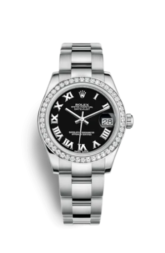 Rolex - 178384-0055 Datejust 31 Stainless Steel Diamond / Oyster / Black - Roman
