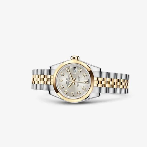 Rolex - 179163-0062 Lady-Datejust 26 Rolesor Silver Diamond Jubilee