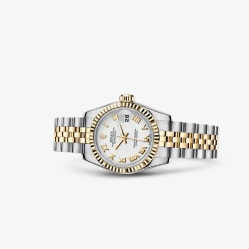 Rolex - 179173-0182 Lady-Datejust 26 Rolesor Fluted White Jubilee