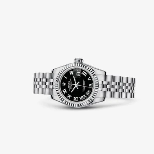 Rolex - 179174-0096 Lady-Datejust 26 Fluted Black Jubilee