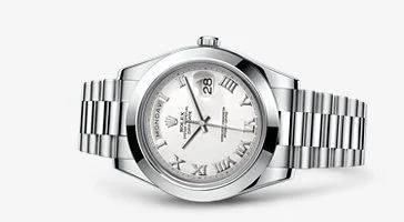 Rolex - 218206-0053 Day-Date II Platinum White Roman