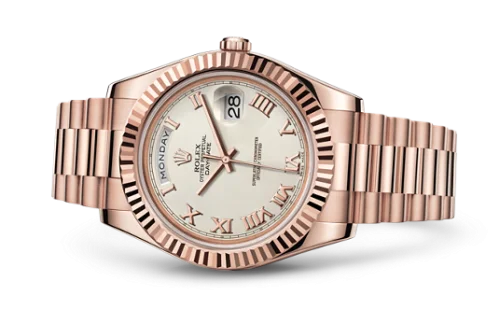 Rolex - 218235-0033 Day-Date II Everose Ivory Roman
