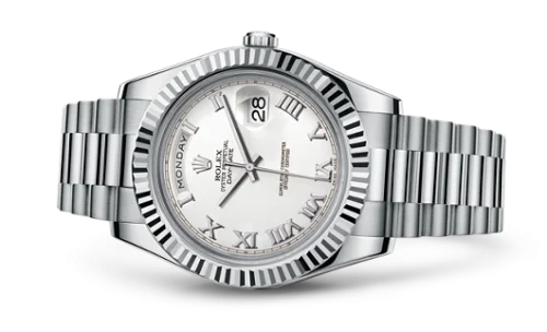 Rolex - 218239-0041 Day-Date II White Gold White Roman