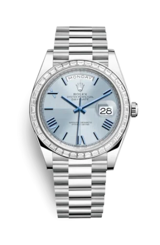 Rolex - 228396tbr-0004 Day-Date 40 Platinum - Baguette / Ice Blue Quadrant