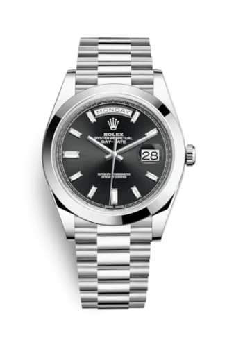 Rolex - 228206-0013 Day-Date 40 Platinum / Black - Diamond