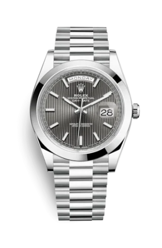 Rolex - 228206-0011 Day-Date 40 Platinum / Grey Tuxedo