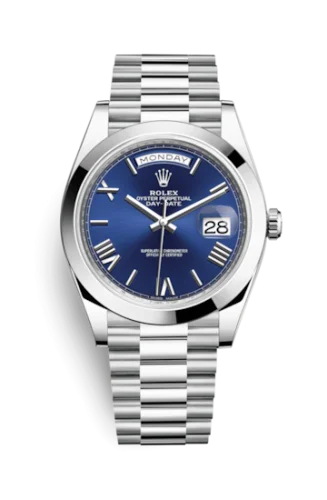 Rolex - 228206-0015 Day-Date 40 Platinum / Blue - Roman