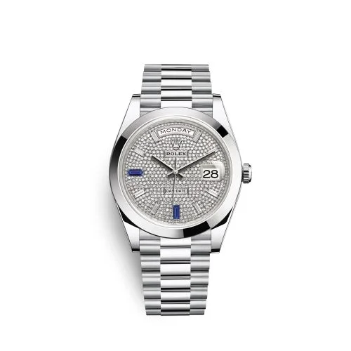 Rolex - 228206-0029 Day-Date 40 Platinum / Paved