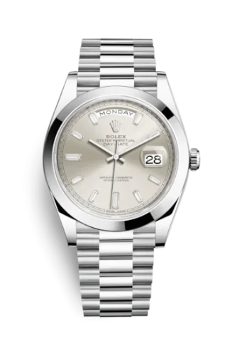 Rolex - 228206-0012 Day-Date 40 Platinum / Silver - Diamond