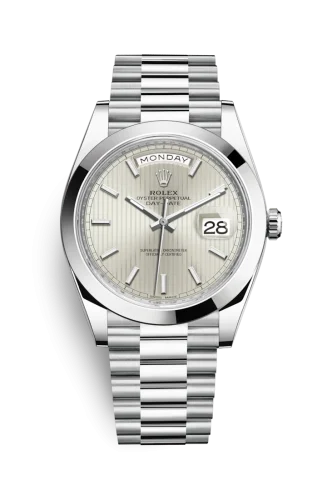 Rolex - 228206-0034 Day-Date 40 Platinum / Silver Tuxedo