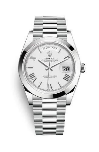 Rolex - 228206-0028 Day-Date 40 Platinum / White - Roman