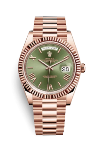 Rolex - 228235-0025 Day-Date 40 Everose / Olive - Roman