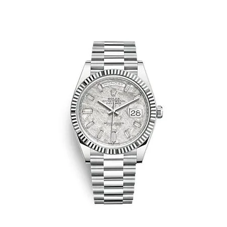 Rolex - 228236-0011 Day-Date 40 Platinum - Fluted / Meteorite