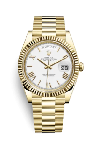 Rolex - 228238-0042 Day-Date 40 Yellow Gold / White - Roman