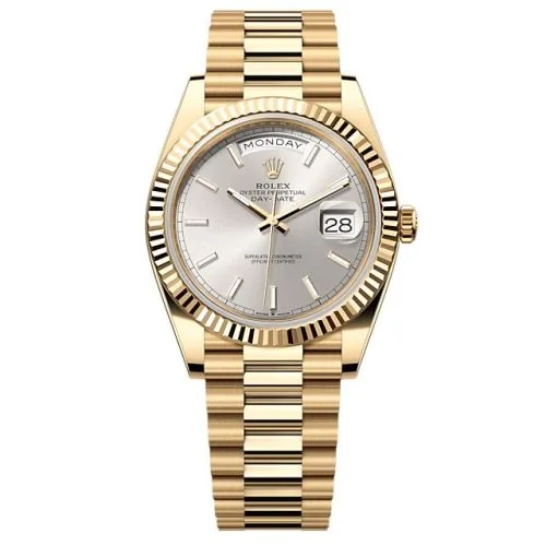 Rolex - 228238-0066 Day-Date 40 Yellow Gold - Fluted / Silver