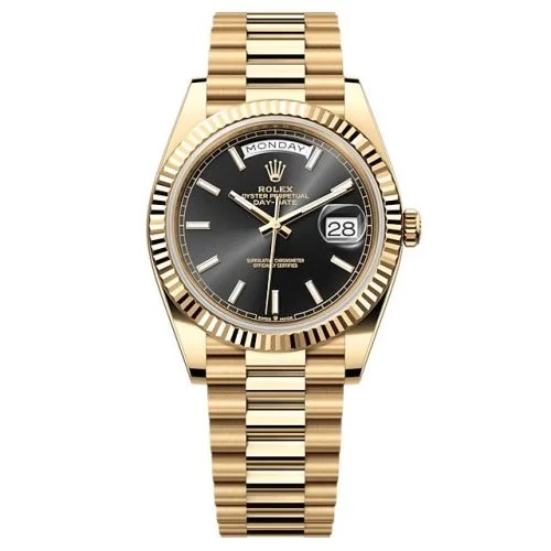 Rolex - 228238-0067 Day-Date 40 Yellow Gold - Fluted / Black