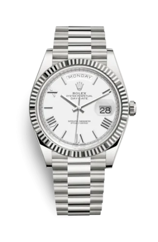 Rolex - 228239-0046 Day-Date 40 White Gold / White - Roman