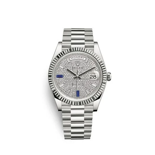 Rolex - 228239-0049 Day-Date 40 White Gold / Paved