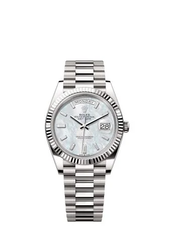 Rolex - 228239-0078 Day-Date 40 White Gold / MOP - Baguette