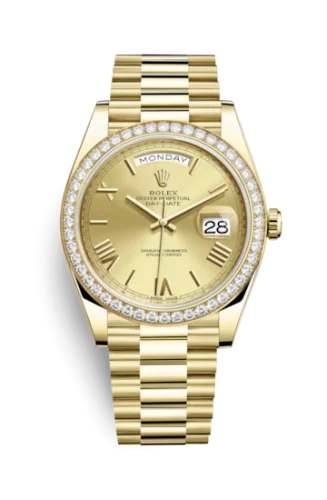 Rolex - 228348RBR-0003 Day-Date 40 Yellow Gold / Diamond / Champagne - Roman