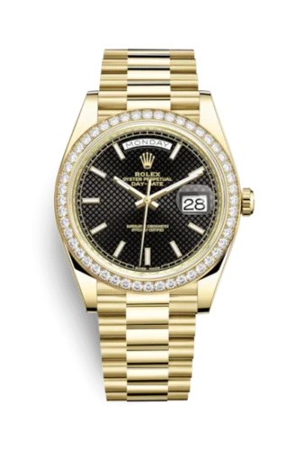 Rolex - 228348RBR-0004 Day-Date 40 Yellow Gold / Diamond / Black