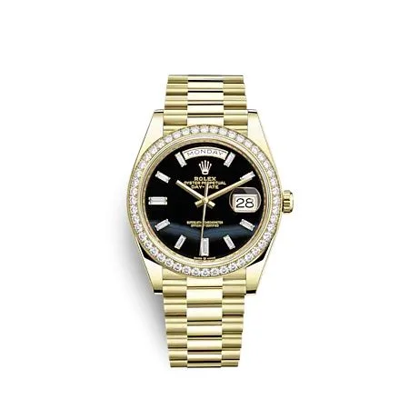 Rolex - 228348RBR-0039 Day-Date 40 Yellow Gold - Diamond / Onyx