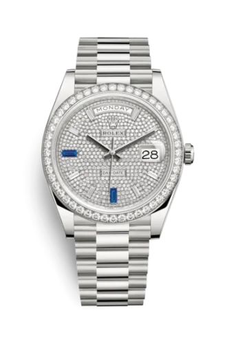 Rolex - 228349RBR-0036 Day-Date 40 White Gold - Diamond / Paved
