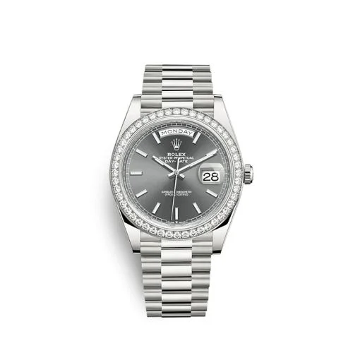 Rolex - 228349RBR-0041 Day-Date 40 White Gold - Diamond / Grey