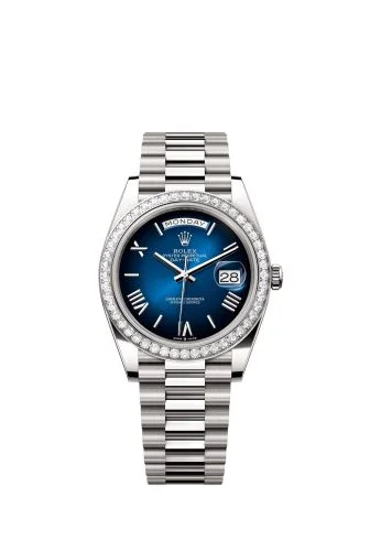 Rolex - 228349RBR-0045 Day-Date 40 White Gold - Diamond / Blue Ombré